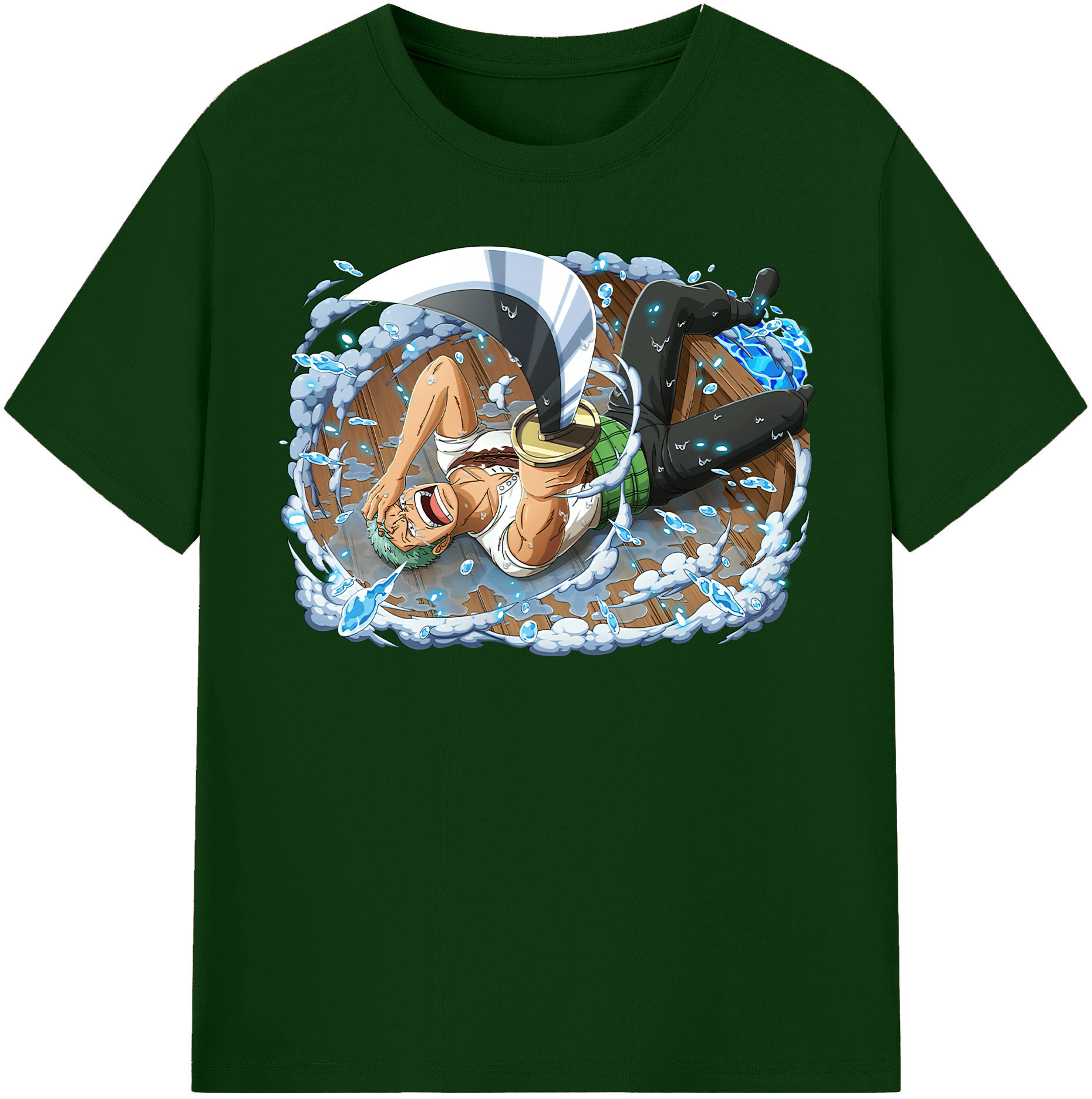 ワンピース ロロノア・ゾロ ONE PIECE Roronoa Zoro 綿100％半袖Tシャツ（フロントプリント）